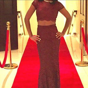 2 Piece Cranberry Dress Set